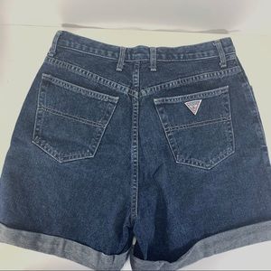 Guess vintage high waisted rolled Jean Shorts